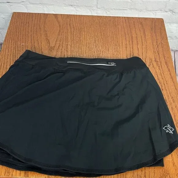 Rabbit Black Running Skort size XS pockets on side & Reflective zipper back - Picture 2 of 8
